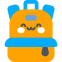 School bag image as logo.